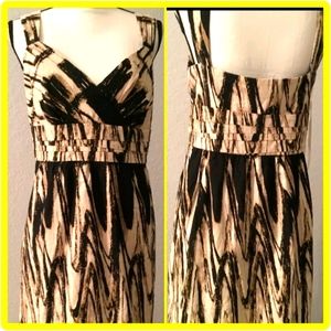 Ann Taylor Safari Print Empire Waist Dress Size 10